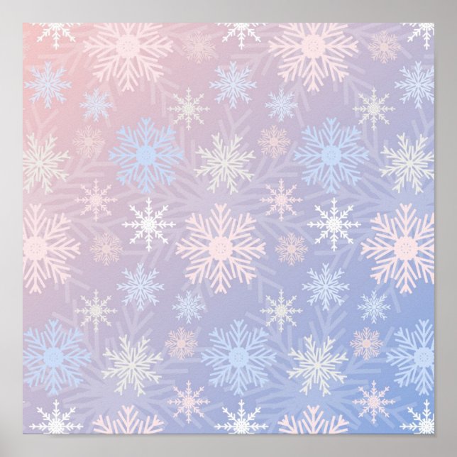Snowflake mönster poster (Framsidan)