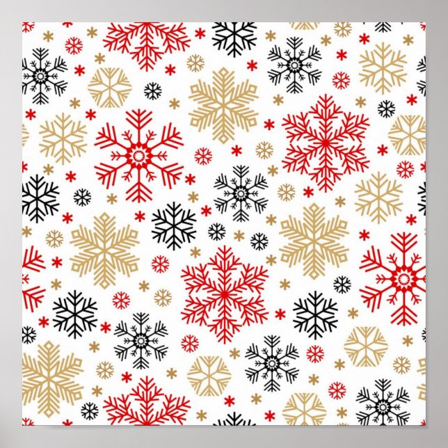 Snowflake mönster poster (Framsidan)