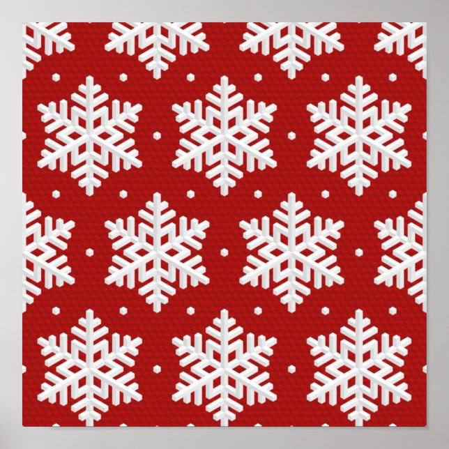 Snowflake mönster poster (Framsidan)