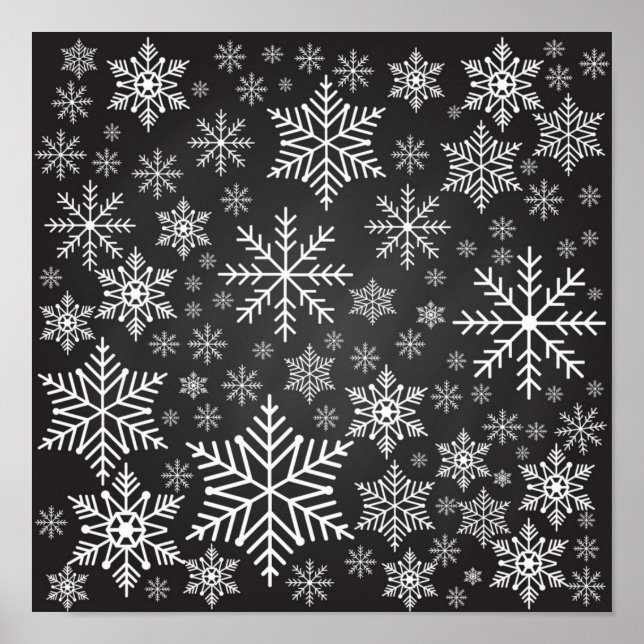 Snowflake mönster poster (Framsidan)