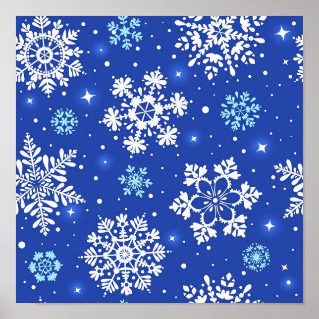 Snowflake mönster poster (Framsidan)