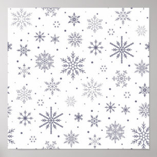 Snowflake mönster poster
