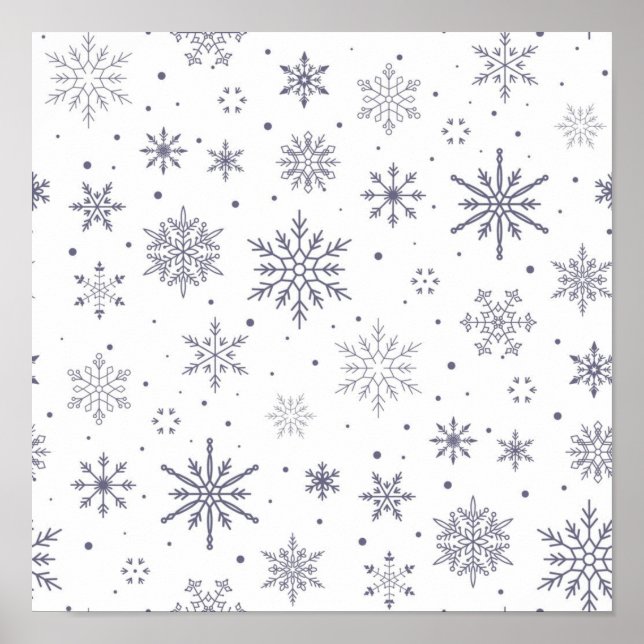 Snowflake mönster poster (Framsidan)