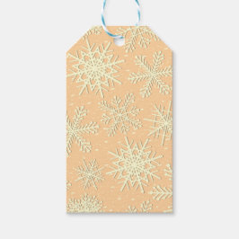 Snowflake mönster presentetikett