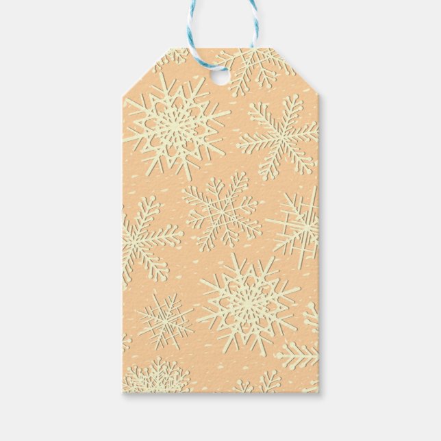 Snowflake mönster presentetikett (Framsidan)