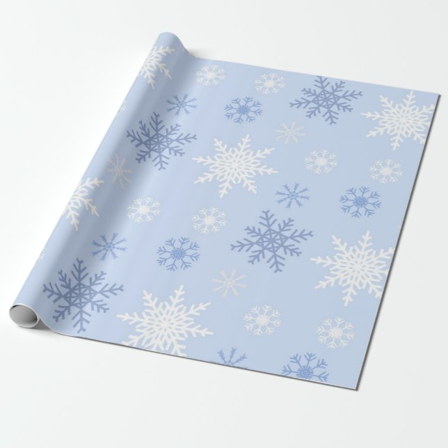 Snowflake mönster presentpapper (Utrullad)