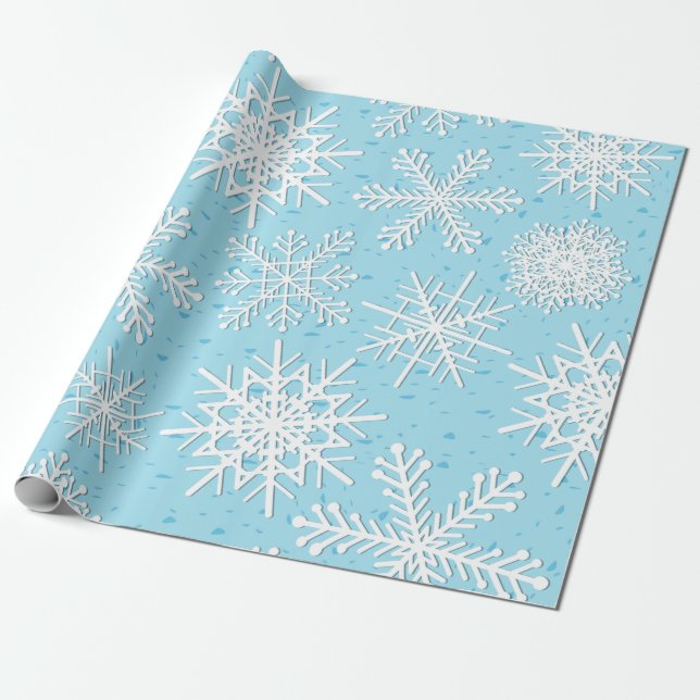 Snowflake mönster presentpapper (Utrullad)