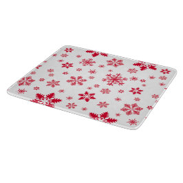 Snowflake Mönster, Red Snöflingor, Snö, White