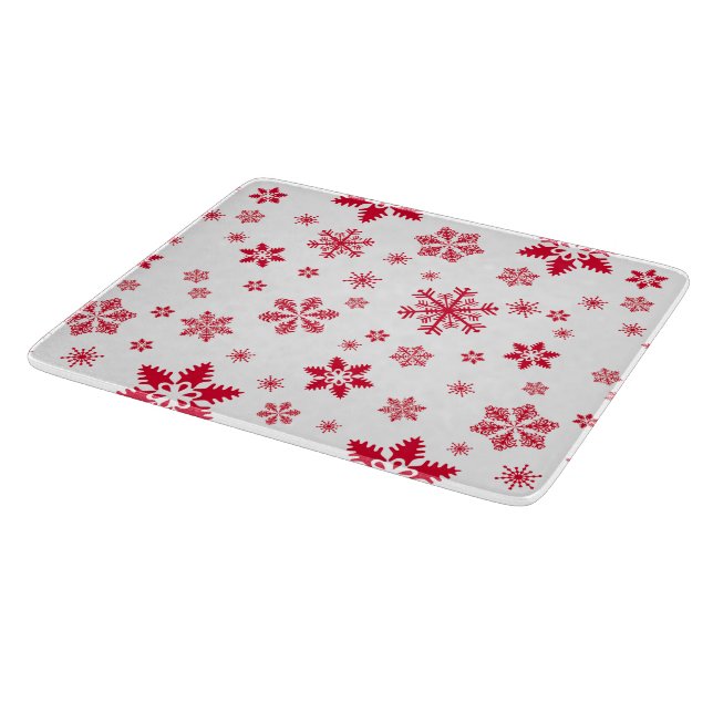 Snowflake Mönster, Red Snöflingor, Snö, White (Hörn)