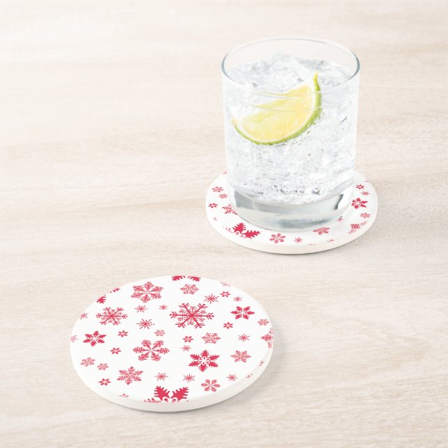 Snowflake Mönster, Red Snöflingor, Snö, White Underlägg (Sidan)