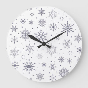 Snowflake mönster stor klocka