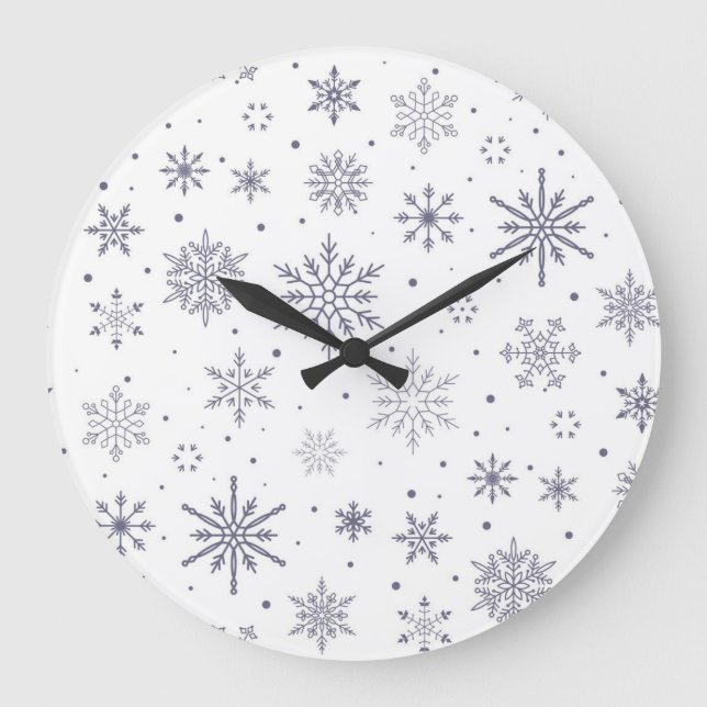 Snowflake mönster stor klocka (Framsida)