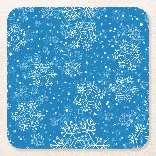 Snowflake mönster underlägg papper kvadrat (Framsidan)