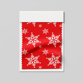 Snowflake Mönster, White Snöflingor, Snö, Red Tyg