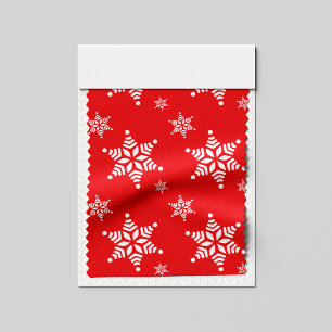 Snowflake Mönster, White Snöflingor, Snö, Red Tyg