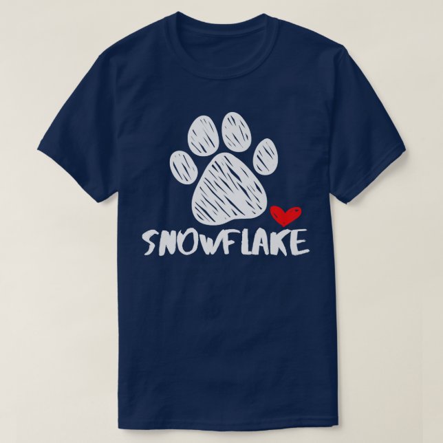 Snowflake namn Puppy Parent Puppy Named Bella T Shirt (Design framsida)