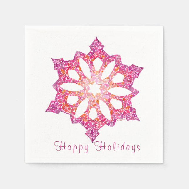 Snowflake Napkins Pappersservett (Framsidan)