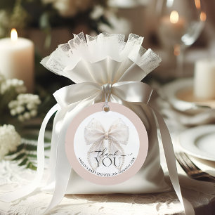 Snowflake Neutralt Baby Shower Tack Gåvor Etiketter