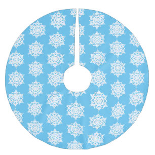 Snowflake No. 17-Tiled Julgransmatta Borstad Polyester