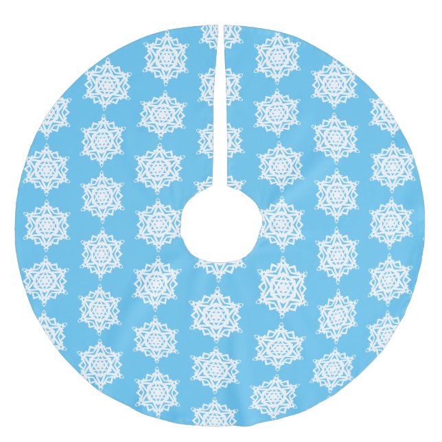 Snowflake No. 17-Tiled Julgransmatta Borstad Polyester (Framsidan)
