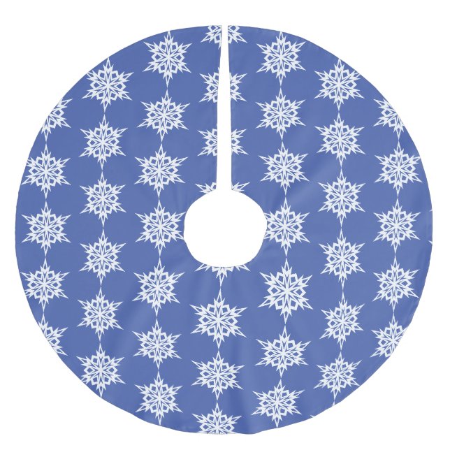 Snowflake No. 24-Tiled Julgransmatta Borstad Polyester (Framsidan)