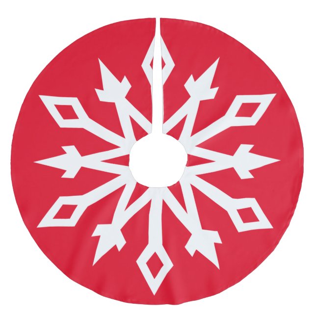 Snowflake nr 6 julgransmatta borstad polyester (Framsidan)