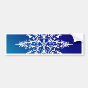 SNOWFLAKE on Blue Bildekal