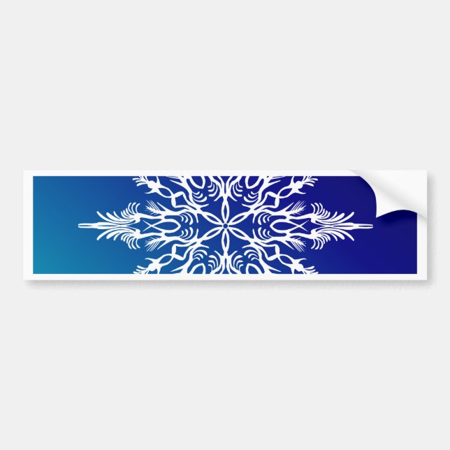 SNOWFLAKE on Blue Bildekal (Framsidan)