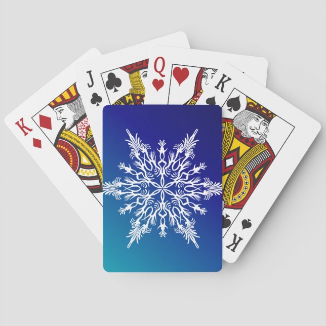 SNOWFLAKE on Blue Casinokort (Baksidan)