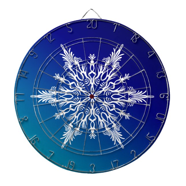 SNOWFLAKE on Blue Darttavla (Framsidan)