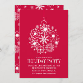 Snowflake Ornamed Jul Julfest Card Inbjudningar