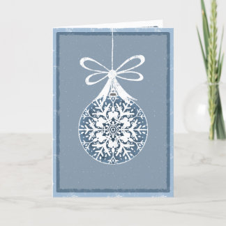 Snowflake Ornament Bow-julkort Tack Kort