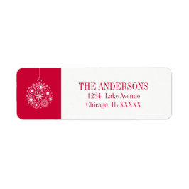 Snowflake Ornament God jul Address Label Returadress Etikett