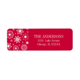 Snowflake Ornament God jul Address Label Returadress Etikett