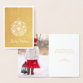 Snowflake Ornament God jul Foil Card Folierat Kort