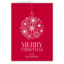 Snowflake Ornament God jul Greeting Card