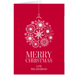 Snowflake Ornament God jul Greeting Card Hälsningskort