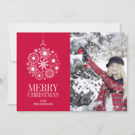 Snowflake Ornament God jul Photo Card Julkort