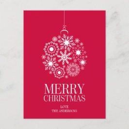 Snowflake Ornament God jul Postcard Helg Vykort