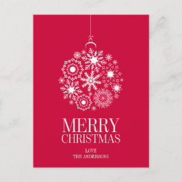Snowflake Ornament God jul Postcard Helg Vykort