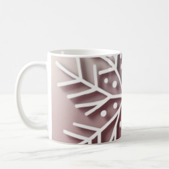 Snowflake Ornament Icon – Winter Holiday Design  Kaffemugg (Vänster)