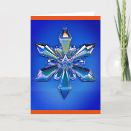 Snowflake Ornament jul Helgdag Blue Helgkort