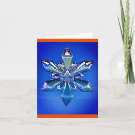 Snowflake Ornament jul Helgdag Blue Helgkort