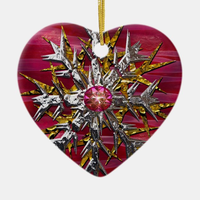 Snowflake Over Paris Julgransprydnad Keramik (Framsidan)