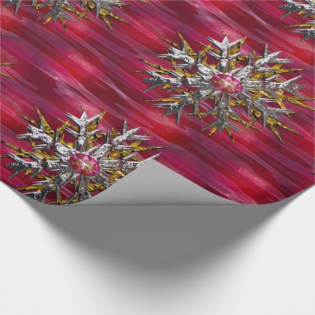 Snowflake Over Paris Presentpapper (Hörn)