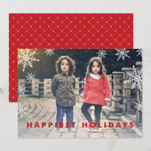 Snowflake Overlay Foto Julkort