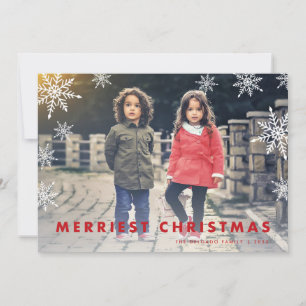 Snowflake Overlay God jul Photo Julkort