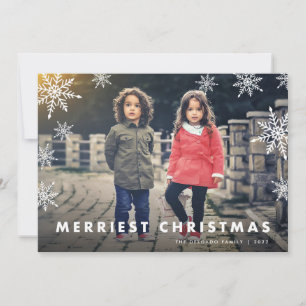 Snowflake Overlay God jul Photo Julkort