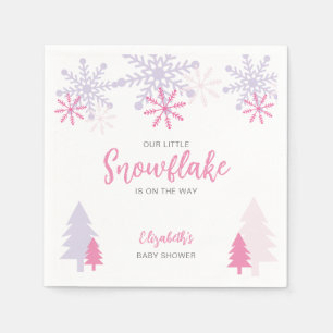 Snowflake på babyvisaren Vinter Pappersservett