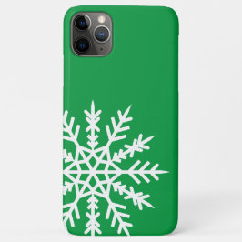 Snowflake på grönt iphone case